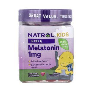 Kids Melatonin 1mg - 60 gummies 31461 фото