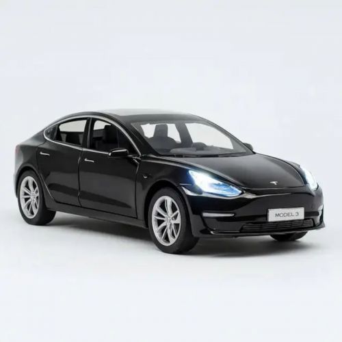 МАШИНА 1:24 Tesla model 3 (ЧОРНА) 286486 фото