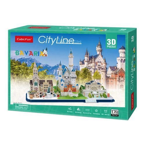 CubicFun ТРИВИМIРНА ГОЛОВОЛОМКА-КОНСТРУКТОР CITY LINE BAVARIA 280896 фото