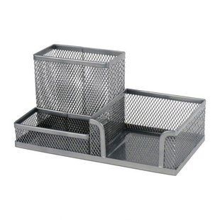 Підставка-органайзер 203x105x100мм металева, срібляста 259393 фото