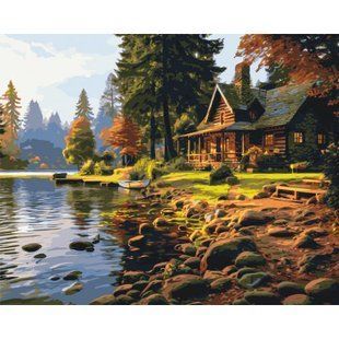 Картина по номерах "Лісовий будинок" 40x50 см 233965 фото