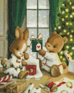 Алмазна мозаїка - "Подарунки для близьких" з голограмними стразами (AB) &copy;tanya_bonya, 40х50см 285258 фото