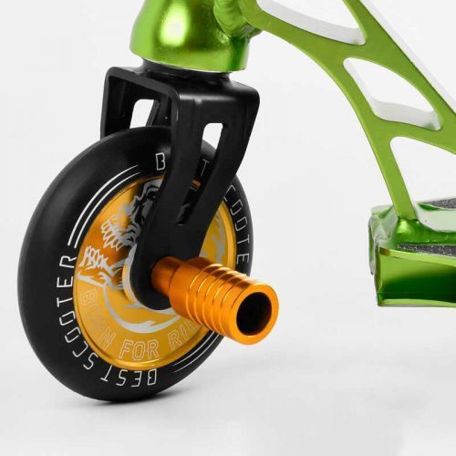 Самокат трюковий "Best Scooter" (HIC-система, ПЕГИ, алюмінієвий диск та дека, АНОДОВАНЕ ФАРБУВАННЯ, колеса PU, d = 110мм, ширина керма - 60 см) 267098 фото