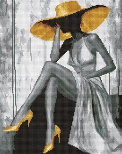 Алмазна мозаїка - "Золота дама" &copy;art_selena_ua, 40х50см 284138 фото