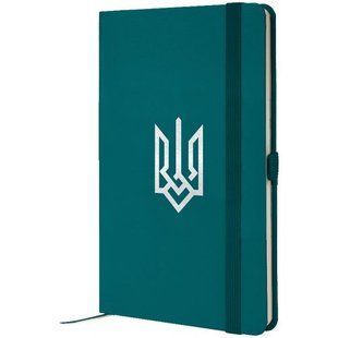 Книга записна Partner, 125*195, 96арк, кліт, малахіт, Герб 288333 фото