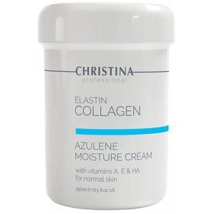 Зволожувальний крем для нормальної шкіри Christina Elastin Collagen Azulene Moisture Cream with Vitamins 250 мл CHR103 фото