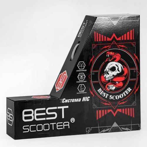 Самокат трюковий "Best Scooter" (HIC-система, ПЕГИ, алюмінієвий диск та дека, АНОДОВАНЕ ФАРБУВАННЯ, колеса PU, d = 110мм, ширина керма - 60 см) 267099 фото