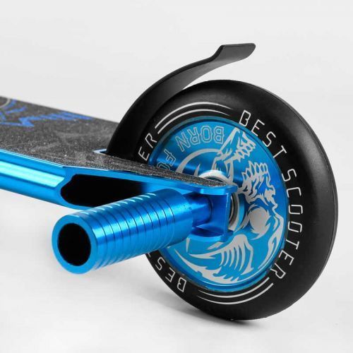 Самокат трюковий "Best Scooter" (HIC-система, ПЕГИ, алюмінієвий диск та дека, АНОДОВАНЕ ФАРБУВАННЯ, колеса PU, d = 110мм, ширина керма - 60 см) 267099 фото