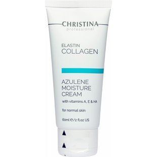 Зволожувальний крем для нормальної шкіри Christina Elastin Collagen Azulene Moisture Cream with Vitamins 60 мл CHR370 фото