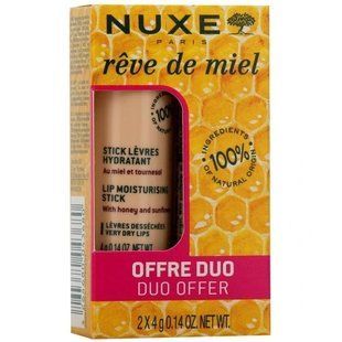 Нюкс Набір ДУО Медова мрія стік для губ Nuxe R&ecirc;ve de miel Stick l&egrave;vres kit, 2*4 г 3264680043680 фото
