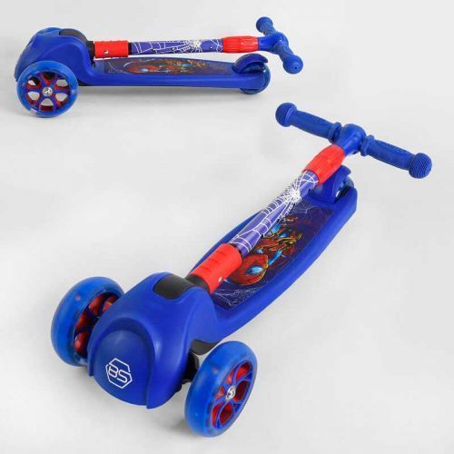 Самокат триколісний 47359 Best Scooter (1) СВІТЛО КОЛІС ТА ДИСКІВ, складене кермо, передні колеса PU 120х35мм, задні колеса PU 80х48мм 269409 фото