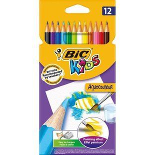 BIC Олівці кольорові акварельні Evolution Aquacouleur, 12 кольорів 282499 фото