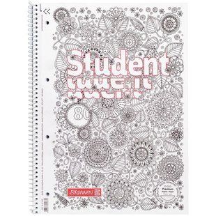 Коледж-блок А4 Premium, кліт., 80 арк., Zenart flowers 271229 фото
