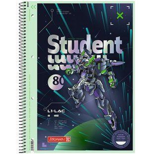 Коледж-блок А4 Premium, клітинка, 80 арк.,Robot Heroes 270996 фото