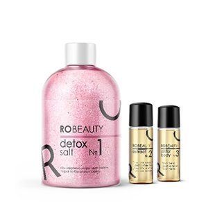 Сяюча детокс-сіль для ванни Robeauty (сіль 350 грам екстракт 15 мл олія 15 мл) ROB-062 фото