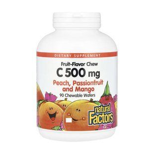 Vitamin C 500 mg - 90 Chewable Wafers Peach Passion Fruit and Mango 31721 фото