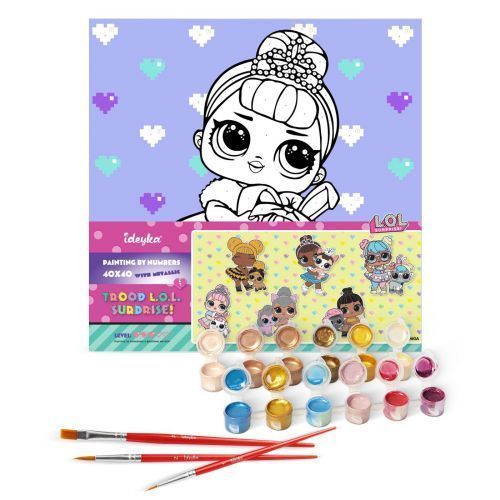 Картина за номерами з фарбами металік "L.O.L. Surprise! TroopSurprise Crystal Queen With Crystal Bunny" 40х40 см 265700 фото