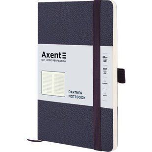 Книга записна Partner Soft Skin,125*195, 96арк, кліт, синя 271238 фото