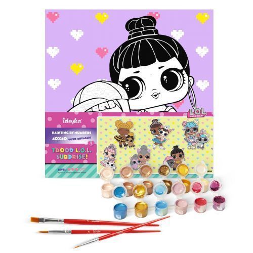 Картина за номерами "L.O.L. Surprise! TroopSurprise Honey Bun With Bunny Hun" 40х40 см 265702 фото