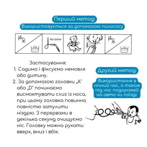 Назальний аспіратор дитячий "Чистий носик" 267992 фото