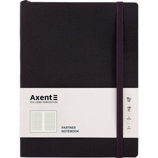 Книга записна Partner Soft L, 190*250, 96 арк, кліт, чорна 264581 фото