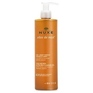 Нюкс Медова Мрія гель для обличчя і тіла Nuxe Reve de Miel Gel lavant surgras visage et corps, 400 мл 9702927 фото