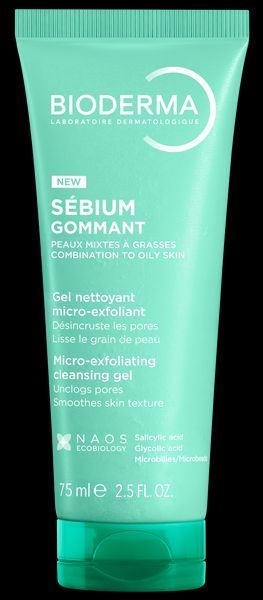 Біодерма Себіум Гель-скраб Гомман Bioderma Sebium Exfoliating Purifying Gel 75 мл 3701129814727 фото