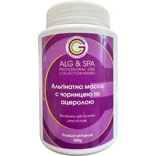 Альгінатна маска омолоджуюча з чорницею та ацеролою Bilberry With Acerola Peel off Mask ALG & SPA, 1кг ALG018-1000 фото