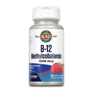 B-12 Methylcobalamin 1000 mcg - 90 tabs Raspberry 29614 фото