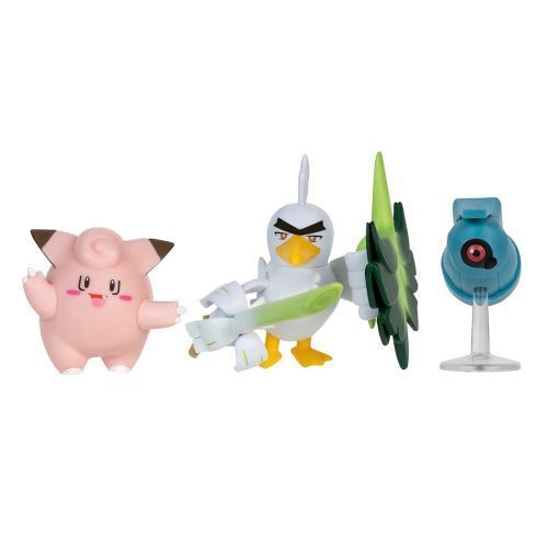 Набір ігрових фігурок Pokemon W18 - Клефейрі, Белдум, Сірфетч'д 249258 фото