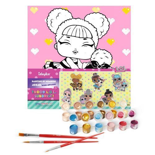 Картина за номерами "L. O. L. Surprise! TroopSurprise Queen Bee With Queen Pup" 40х40 см 265269 фото