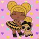 Картина за номерами "L. O. L. Surprise! TroopSurprise Queen Bee With Queen Pup" 40х40 см 265269 фото 1