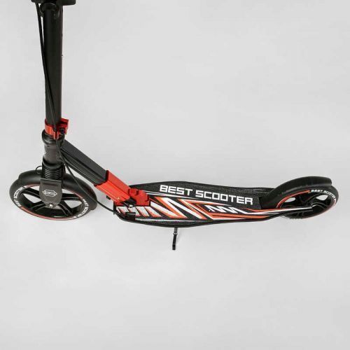 Самокат алюмінієвий "Best Scooter" (колеса PU, ФАРА, затискач керма, d передніх коліс - 230мм, d задніх коліс 200мм, 1 амортизатор передній) 266918 фото