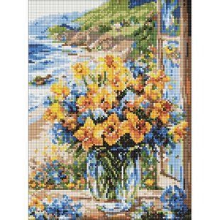Алмазна мозаїка "Квіткове узбережжя" 30x40 см 276047 фото