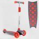 Самокат триколісний LK-52003 Best Scooter (4) СВІТЛО ДЕКИ, КОЛІС І ДИСКІВ, знімне кермо, передні колеса PU 120х35мм, задні колеса PU 80х30мм 269201 фото 1