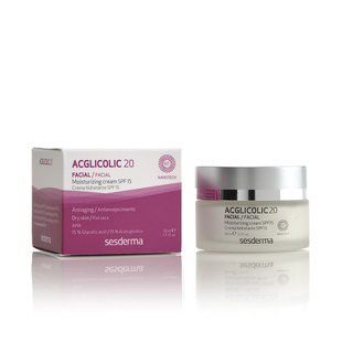 Сесдерма Acglicolic 20 Крем зволожуючий з гліколевою кислотою SPF15 Sesderma Acglicolic 20 Moisturizing cream SPF15, 50 мл 40000012 фото