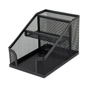 Підставка-органайзер 100x143x100мм металева, чорна 261040 фото