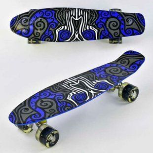 Скейт "Best Board", дошка = 55см, колеса PU, світло, d = 6см 268609 фото