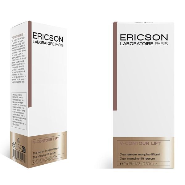 Двофазна сироватка для удосконалення контурів обличчя V-CONTOUR LIFT SERUM ERICSON LABORATOIRE, 2*15 мл E1212 фото