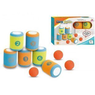 Іграшка банки "Cans Game" 6 банок 10 см, 3 м'ячика 6 см 203948 фото