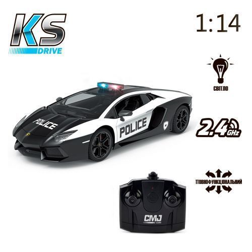 Машинка на радіокеруванні KS Drive на р/к - Lamborghini Aventador Police 224587 фото