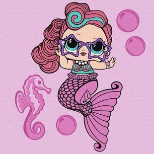 Картина за номерами з фарбами металік "L.O.L. Surprise! Mermaids. Waves" 40х40 см 259700 фото