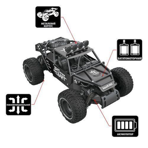Машинка на радіокеруванні Off-road Crawler &ndash; Race (матовий чорний, 1:14) 224589 фото