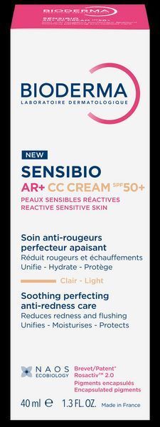 Біодерма Сансибіо AR+ СС SPF50+ тональний крем від куперозу Bioderma Sensibio AR+ СС Creme 40 мл 3701129813447 фото