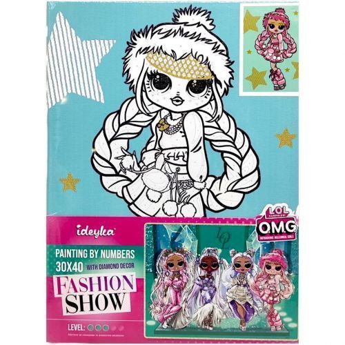 Картина за номерами зі стразами "L.O.L. Surprise! O.M.G. Fashion show La Rose" 30х40 см 259701 фото