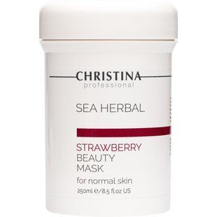 Полунична маска краси для нормальної шкіри Christina Sea Herbal Beauty Mask Strawberry 250 мл CHR055 фото