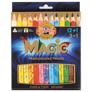 Олівці кольорові MAGIC, 12 шт.+блендер 270930 фото