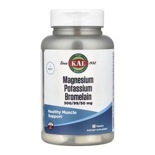 Magnesium Potassium Bromelain - 60 tabs 32195 фото