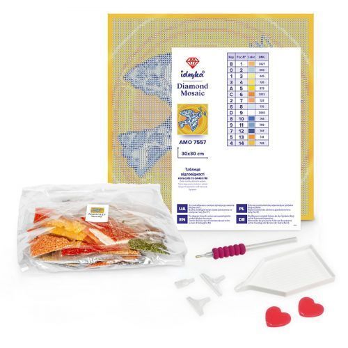 Алмазна мозаїка "З Україною в серці" 30х30 см 243190 фото