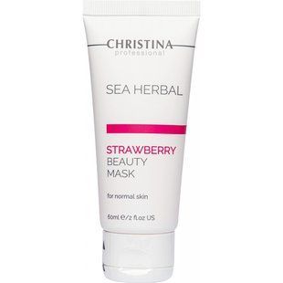 Полунична маска краси для нормальної шкіри Christina Sea Herbal Beauty Mask Strawberry 60 мл CHR056 фото